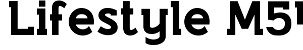 Lifestyle M54 font preview